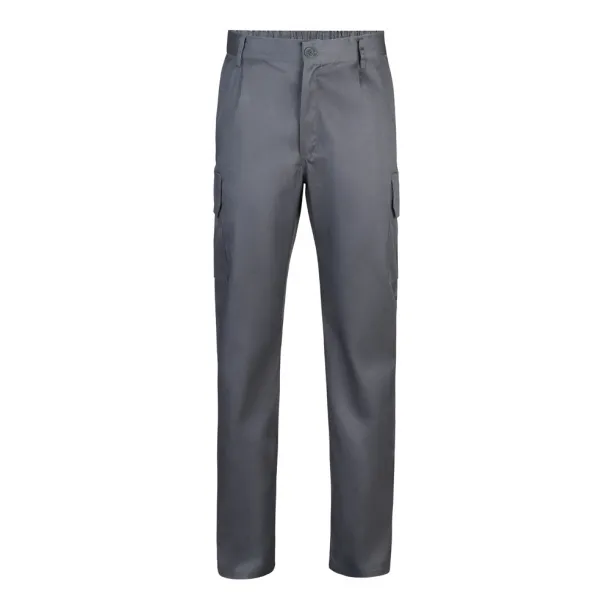 VL MABON Multi-pocket twill trousers (200g/m²), in cotton (35%) and polyester (65%) Grey