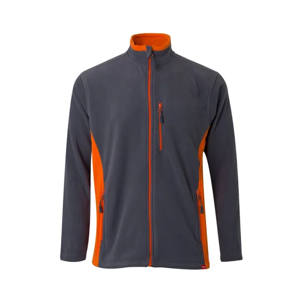 VL GERAS Two-tone fleece jacket (220g/m²) in polyester (100%) Grey Orange