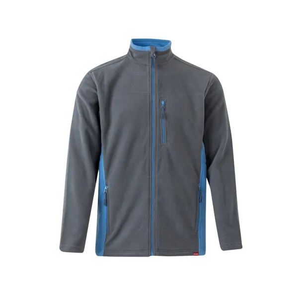 VL GERAS Two-tone fleece jacket (220g/m²) in polyester (100%) Grey Light blue