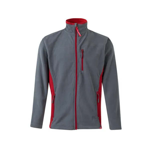 VL GERAS Two-tone fleece jacket (220g/m²) in polyester (100%) Grey Red