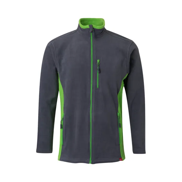 VL GERAS Two-tone fleece jacket (220g/m²) in polyester (100%) Grey Green