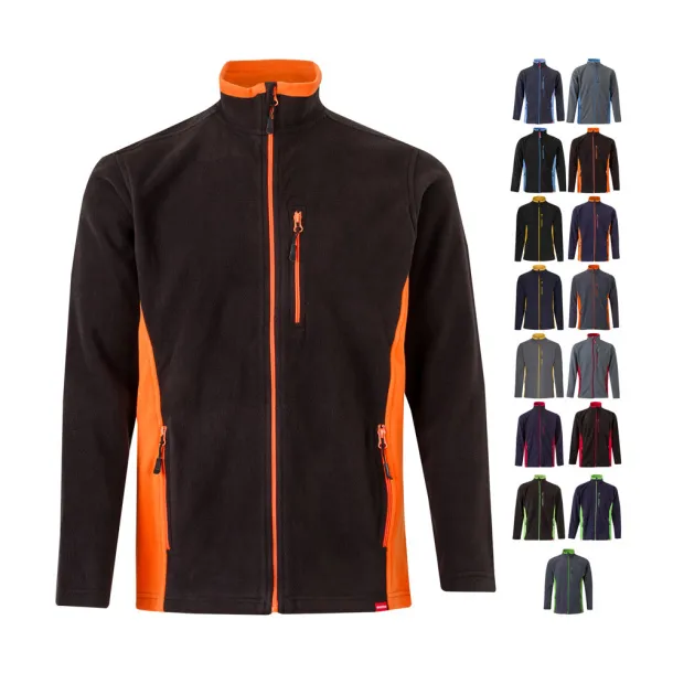 VL GERAS Two-tone fleece jacket (220g/m²) in polyester (100%)