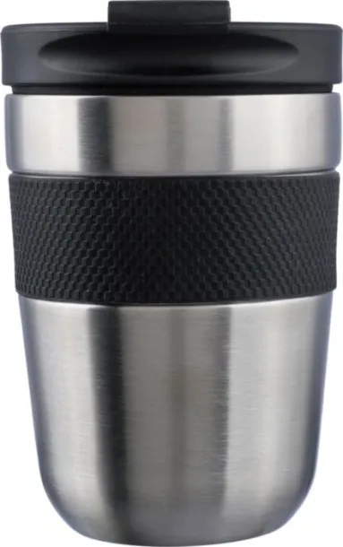 Keith Stainless steel double-walled drinking mug 300 ml black silver