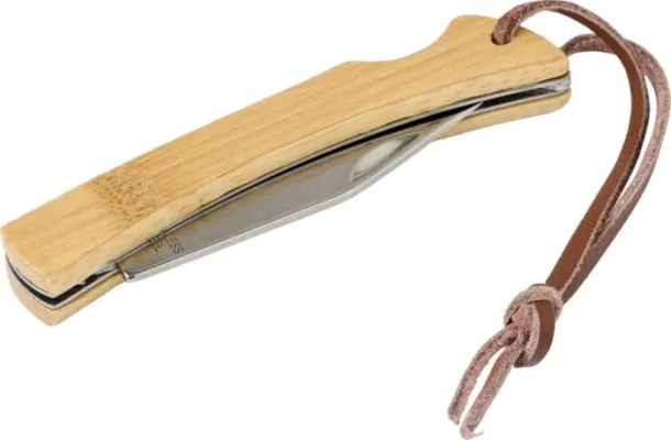 Beckett Stainless steel and bamboo foldable knife