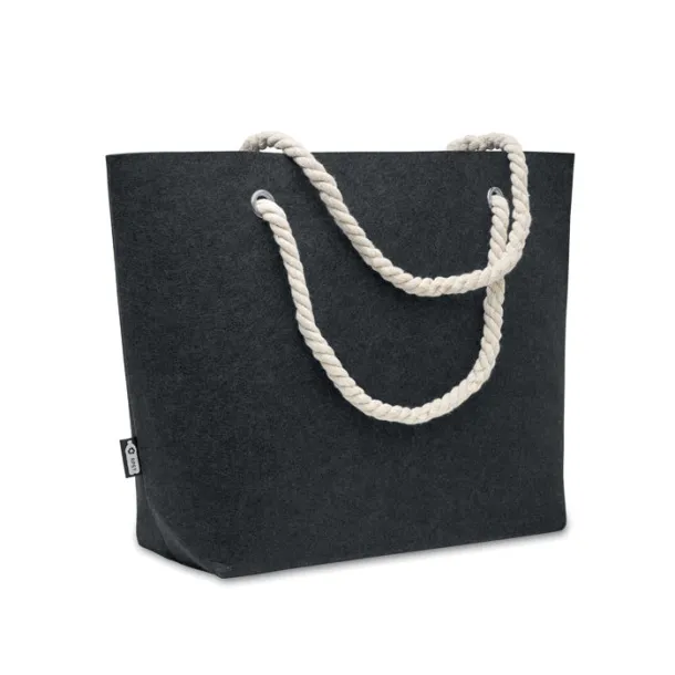 FELTSEA RPET felt beach bag stone grey