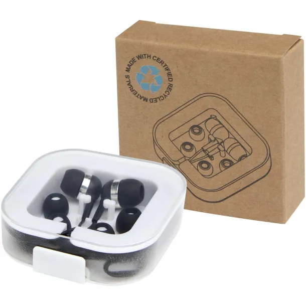 Baekdu wired Type-C headset with recycled plastic storage box Crna