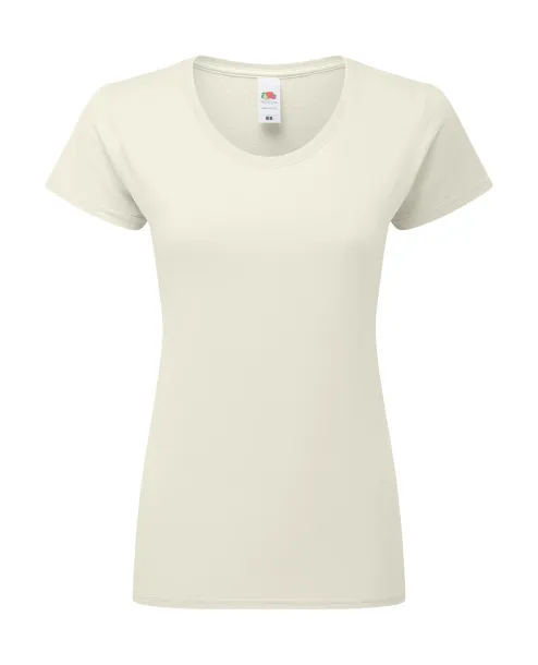  Ženska kratka majica od prstenastog pamuka, 195 g/m² - Fruit of the Loom Prirodna