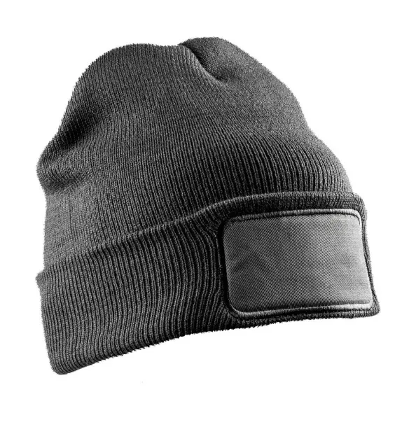  Recycled Double Knit Printers Beanie - Result Genuine Recycled Siva