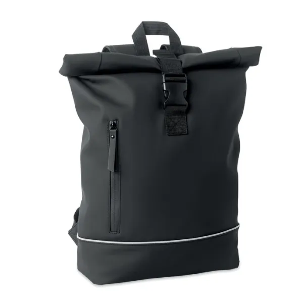 LAPTOSA Laptop 15" roll top PU backpack Black