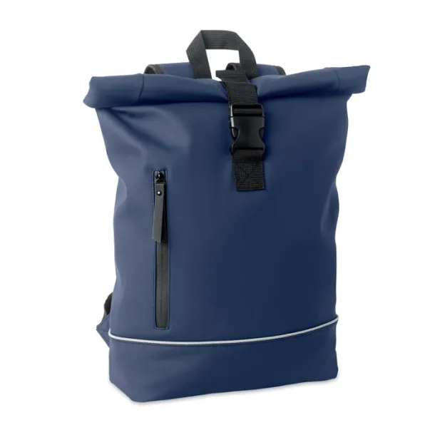 LAPTOSA Laptop 15" roll top PU backpack Blue