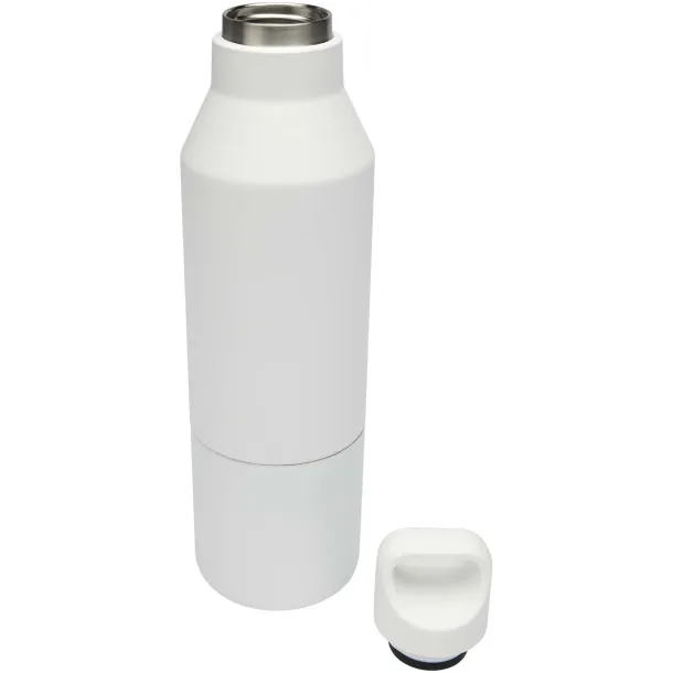 Odessy 600 ml RCS certified recycled stainless steel insulated bottle with 300 ml cup White