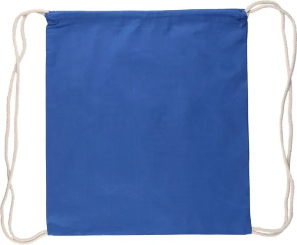 BRIDGET Oeko-Tex® pamučni (140 g/m²) ruksak s vezicom Plava