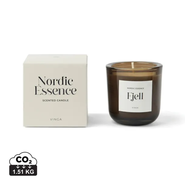 Nordic essence scented candle small - Vinga off white Dark brown