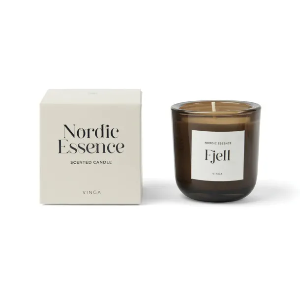 Nordic essence scented candle small - Vinga off white, dark brown brown