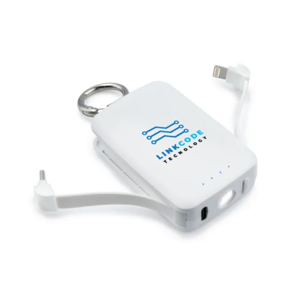 Dimetrice Power bank 4000 mAh, carabiner and 1W light white