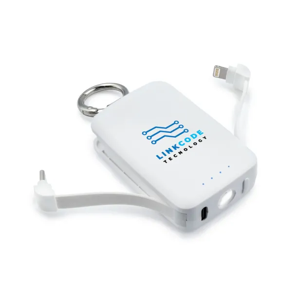 Dimetrice Power bank 4000 mAh, carabiner and 1W light white