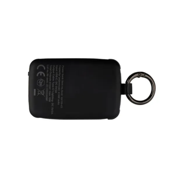 Dimetrice Power bank 4000 mAh, carabiner and 1W light black