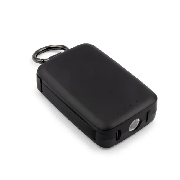Dimetrice Power bank 4000 mAh, carabiner and 1W light Crna