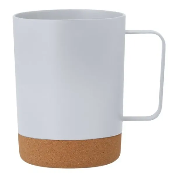  Mug 400 ml with cork detail white