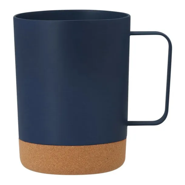  Mug 400 ml with cork detail navy blue