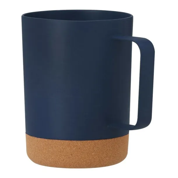  Mug 400 ml with cork detail navy blue