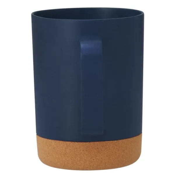  Mug 400 ml with cork detail navy blue