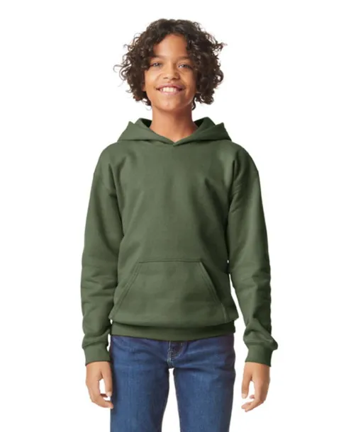 SOFTSTYLE® Dječji flis hoodie, 285 g/m2 - Gildan Military Green