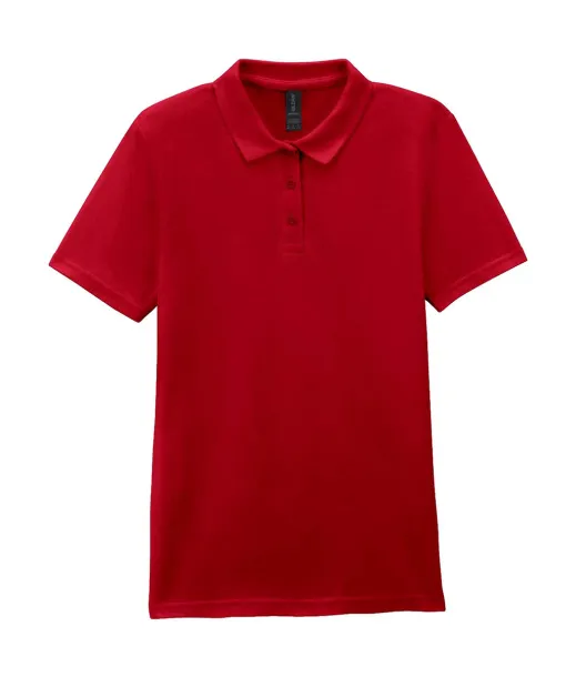  Softstyle® dvostruki pique ženska polo majica - Gildan Cherry Red