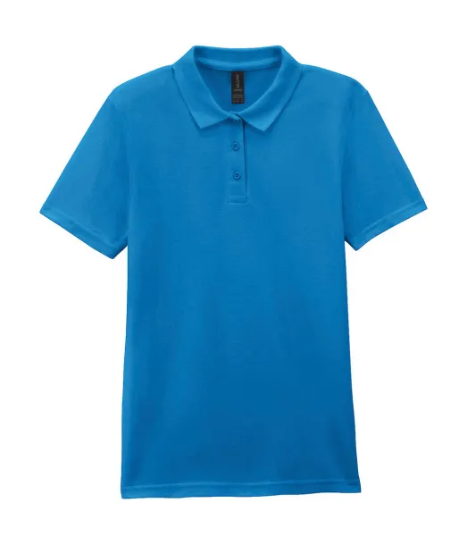  Softstyle® Ladies Double Pique Polo - Gildan Sapphire