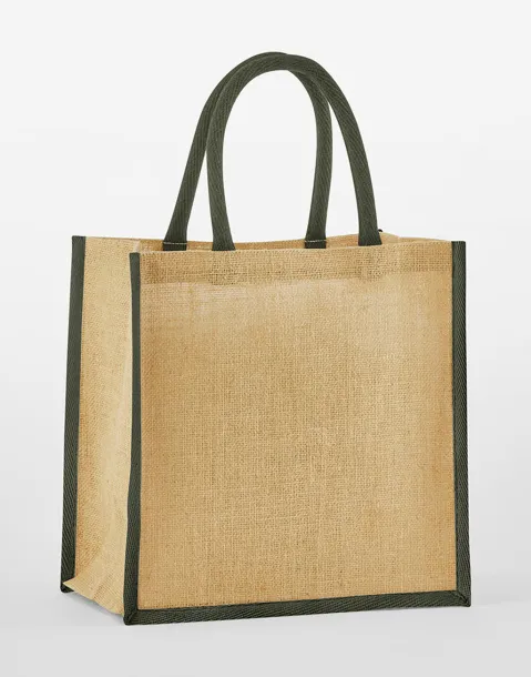  Mini poklon vrećica od prirodne uštirkane jute - Westford Mill Natural Olive Green