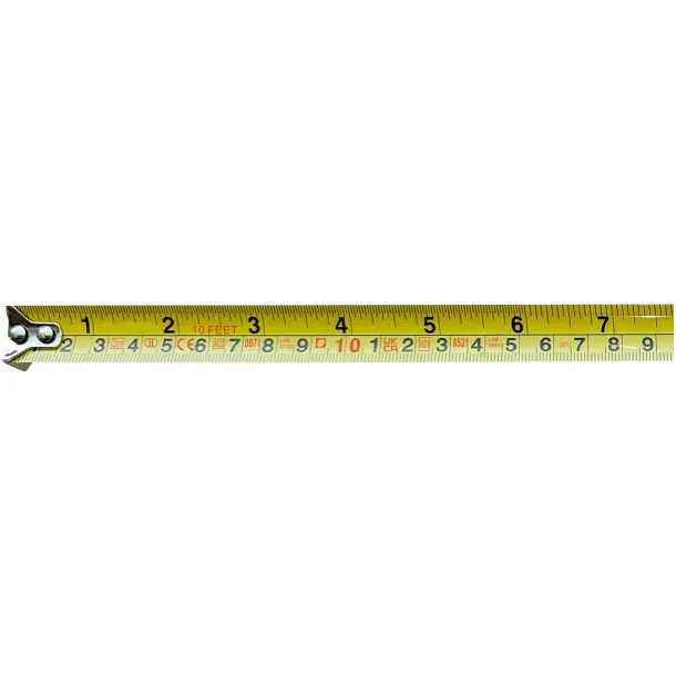 Rule 3-metre RCS recycled plastic measuring tape - STAC Yellow