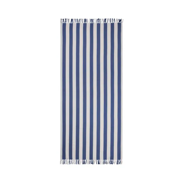 VINGA Ornos GRS recycled cotton hammam towel - Vinga blue, white White