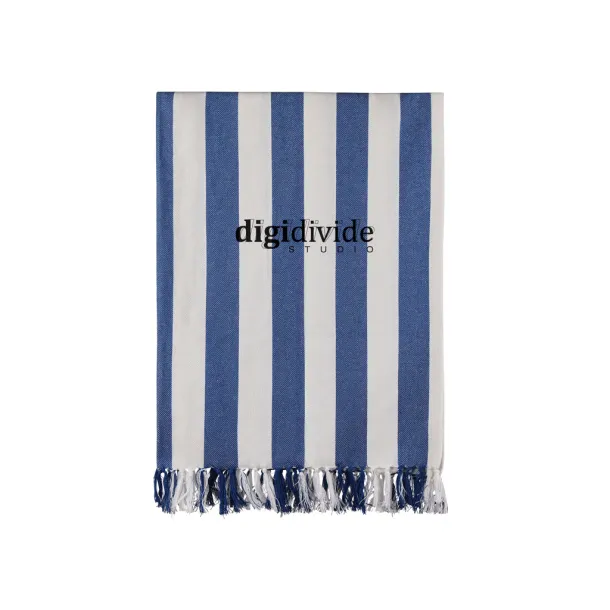  hammam ručnik od GRS recikliranog pamuka, 200 g/m² - Vinga blue, white Bijela