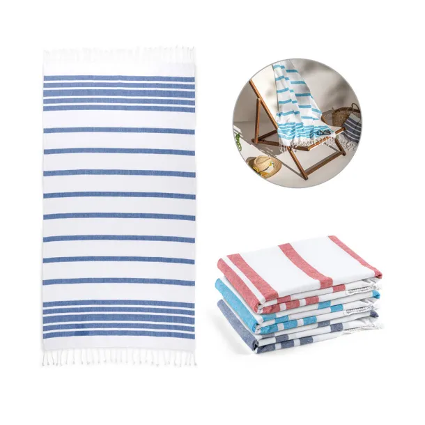 SARDENHA Beach towel in cotton (70% recycled) and polyester (30% recycled) (180 g/m²)