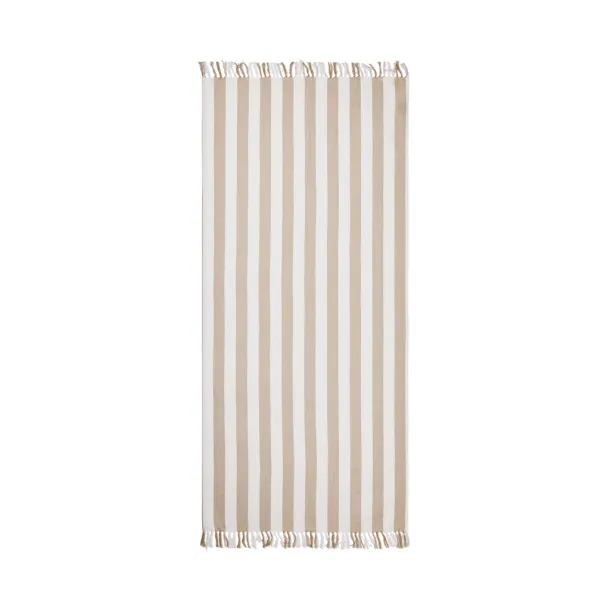 VINGA Ornos GRS recycled cotton hammam towel - Vinga beige, white White