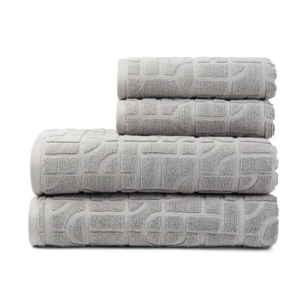 VINGA Verso OCS organic cotton towel, 4 pcs set - Vinga grey 