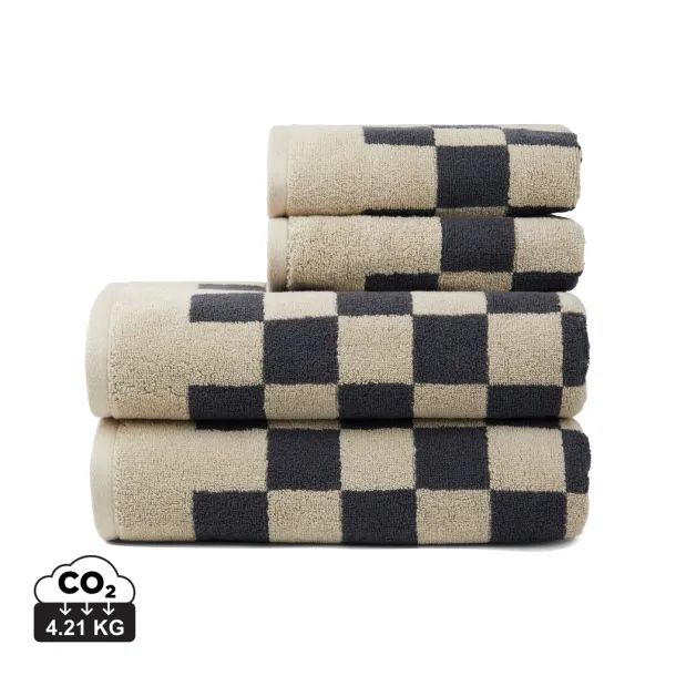 VINGA Elba OCS organic cotton towel, 4 pcs set - Vinga grey, beige 13-0401 TCX