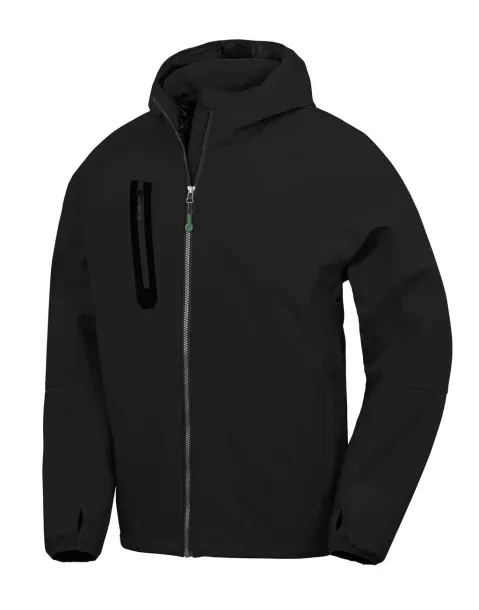 3-Layer Recycled Printable Casual Hooded Softshell - Result Recycled Black Black