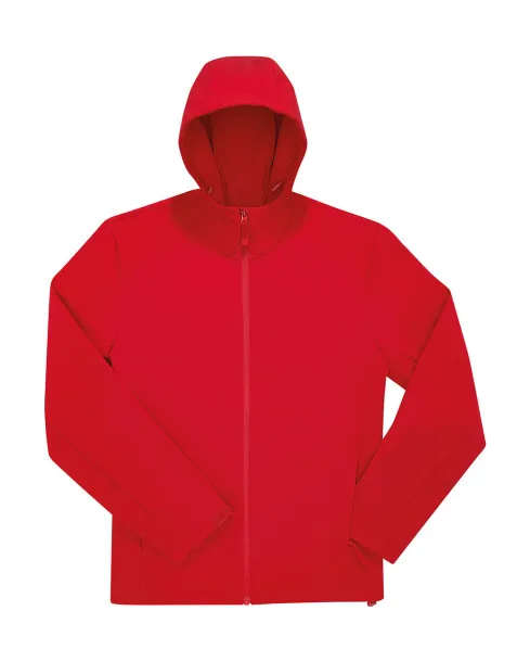 Reset 3Lr Hooded Softshell - B&C Outerwear Crvena