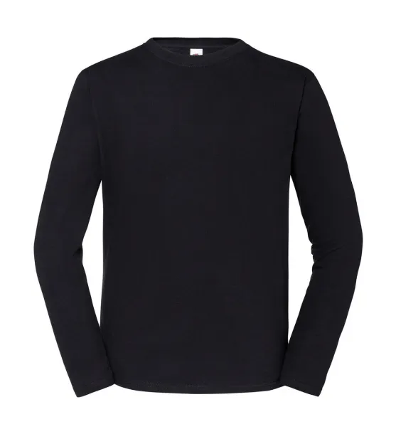 Iconic Iconic 195 Ringspun Premium Long Sleeve T - Fruit of the Loom Black