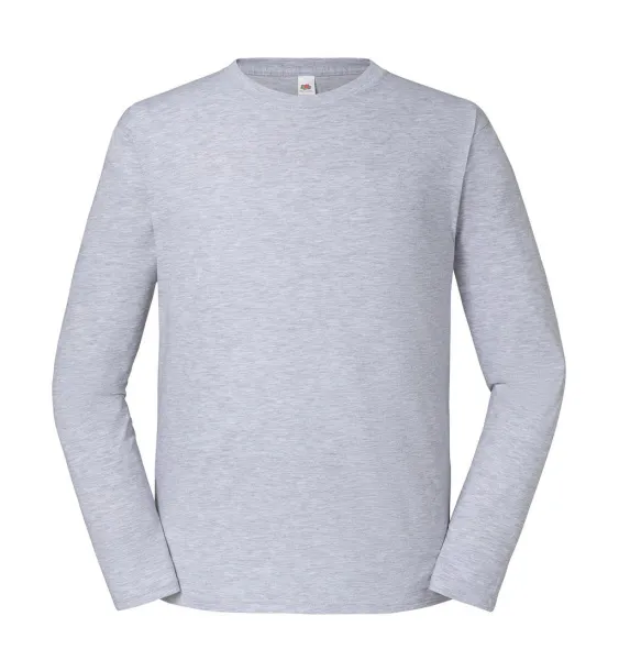 Iconic Iconic 195 Ringspun Premium Long Sleeve T - Fruit of the Loom Heather Grey
