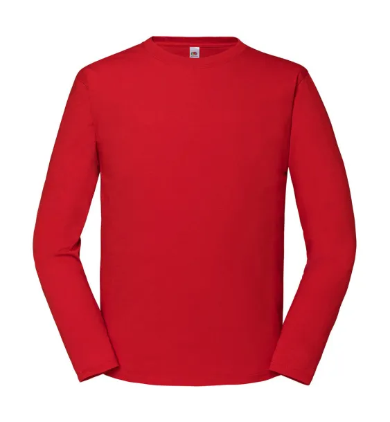 Iconic Iconic 195 Ringspun Premium Long Sleeve T - Fruit of the Loom Crvena