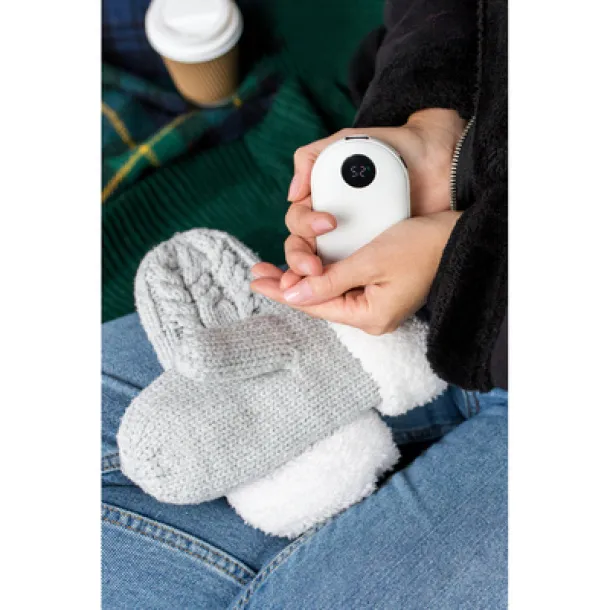 Kael Prijenosna baterija 5.000mAh s grijačem za ruku Bijela