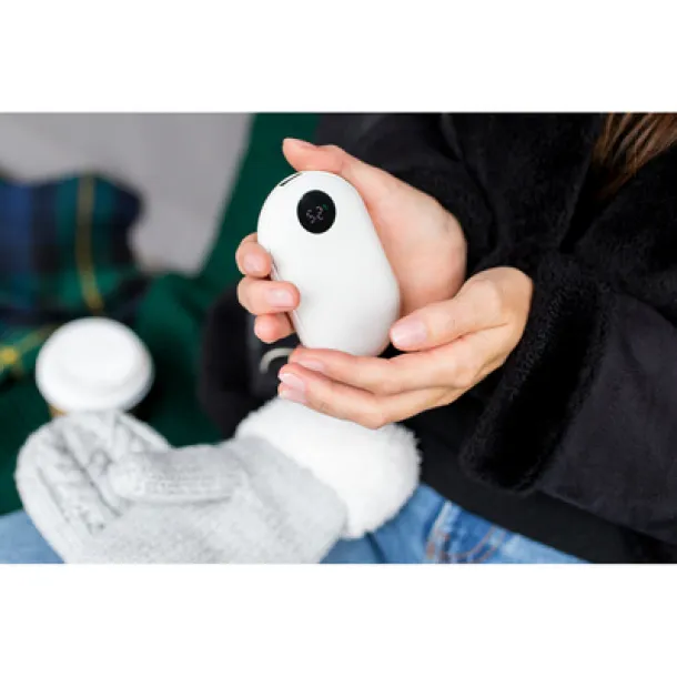 Kael Prijenosna baterija 5.000mAh s grijačem za ruku Bijela