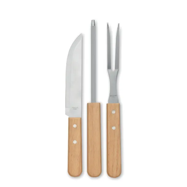 TOOLDERA Stainless steel barbecue tools Wood