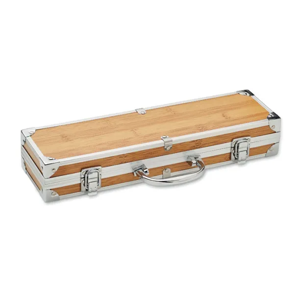 TOOLDERA Stainless steel barbecue tools Wood