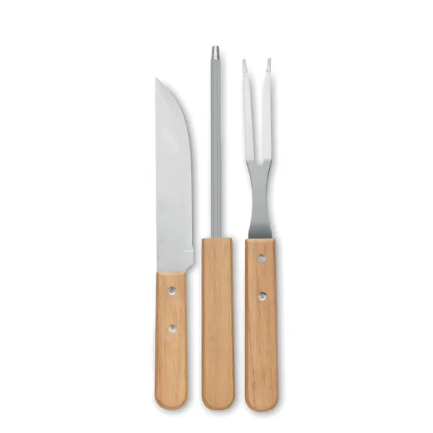 TOOLDERA Stainless steel barbecue tools Wood