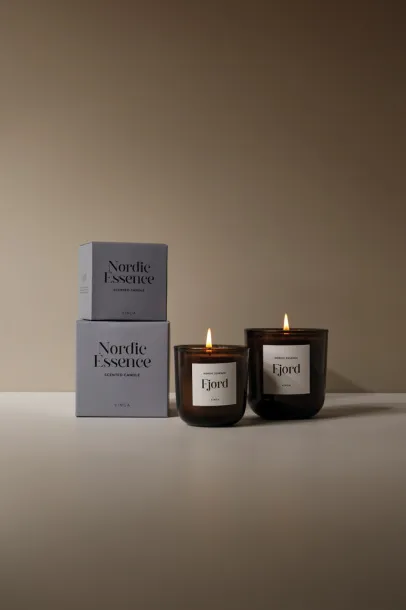 Nordic essence scented candle large - Vinga Blue Dark brown