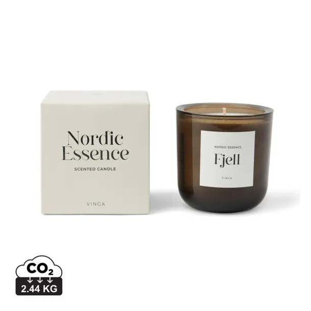 Nordic essence scented candle large - Vinga off white Dark brown
