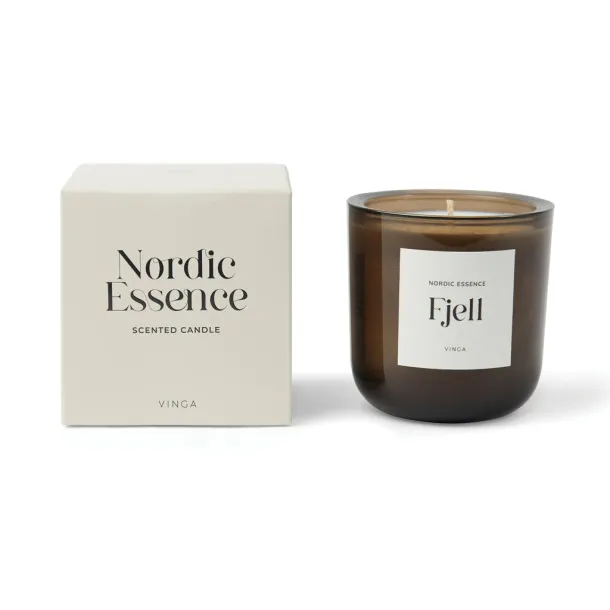 Nordic essence scented candle large - Vinga off white, dark brown brown